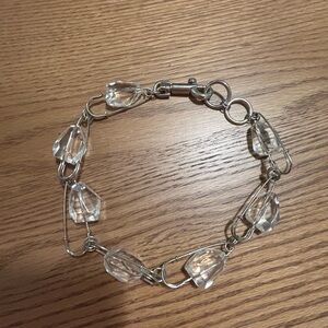 Realm by Jesse Walker Elegant Silver and Clear Crystal Choker